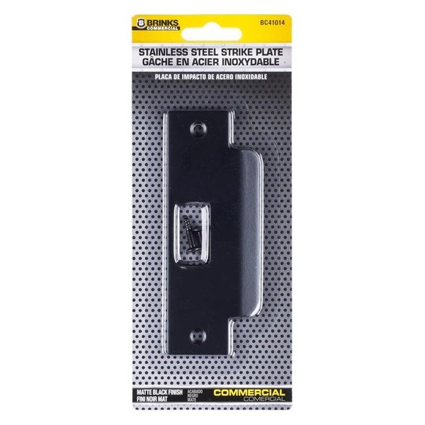 Brinks Commercial Matte Black Stainless Steel Door Strike 1 pc BC41014